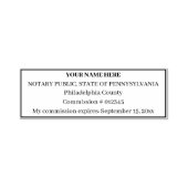 Tampon Auto-encreur Cachet Notaire Public Standard Personnalisé (Design)