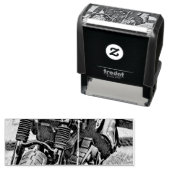 Tampon Auto-encreur cadeaux de moto pour lui (En situation)