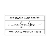 Tampon Auto-encreur Cadre de calligraphie nom de l'expéditeur Adresse (Design)