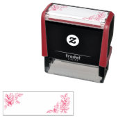 Tampon Auto-encreur Cadre de fleurs (En situation)
