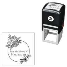 Cadre Floral De la Bibliothèque De