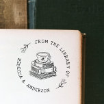Tampon Auto-encreur Café & Livres Ex Libris Bohème Bibliothèque Person<br><div class="desc">Nous vous présentons notre charmant tampon encreur de bibliothèque personnelle Coffee & Books Boho, conçu pour ajouter une touche d'élégance cosy à votre bibliothèque personnelle. Ce tampon magnifiquement conçu présente une délicieuse illustration dessinée à la main d'une tasse de thé ou de café posée sur une pile de livres bien-aimés...</div>