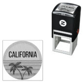Tampon Auto-encreur California Cute Design Idées Cadeau Coucher de sol (En situation)