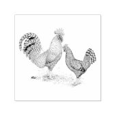 Tampon Auto-encreur California Grey Rooster and Hen (Design)