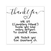 Tampon Auto-encreur Calligraphie Lettrage main Merci Étiquette texte (Design)