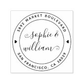 Tampon Auto-encreur Calligraphie Mariage moderne Adresse de retour (Design)