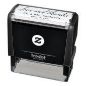 Tampon Auto-encreur Calligraphie moderne Script Amour et Merci Mariage (Produit)