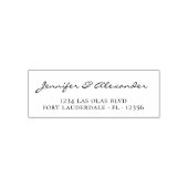 Tampon Auto-encreur Calligraphie Script Mariage Retour Adresse Moderne (Design)