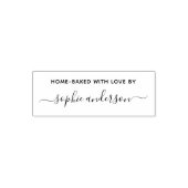 Tampon Auto-encreur Calligraphie Script Nom Maison Cuite Avec Amour (Design)