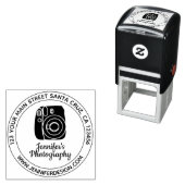 Tampon Auto-encreur Caméra vintage (En situation)