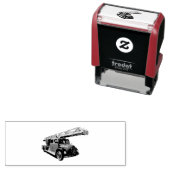 Tampon Auto-encreur Camion de pompiers (En situation)