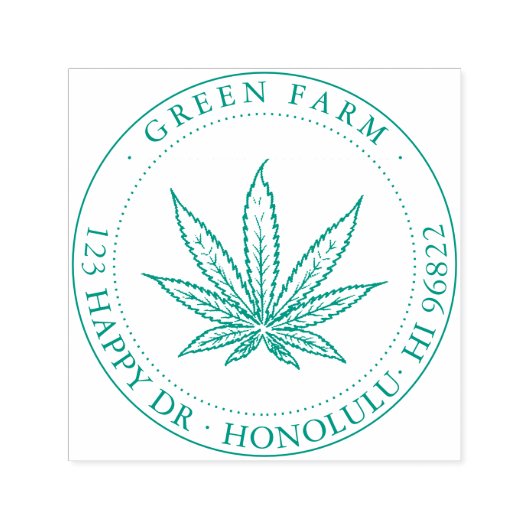 Tampon Auto-encreur CANABIS Voir Sélections de couleurs (Design)