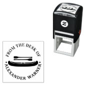 Tampon Auto-encreur Canot avec rames « du bureau de » Papeterie (En situation)