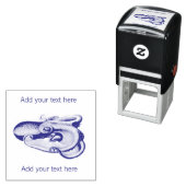 TAMPON AUTO-ENCREUR  CAOUTCHOUC : OCTOPUS VINTAGE + TEXTE PERSONNALISAB (En situation)