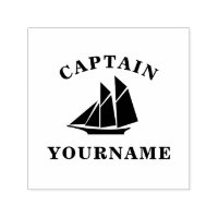 Capitaine avec votre nom Cachet d'encre de voilier