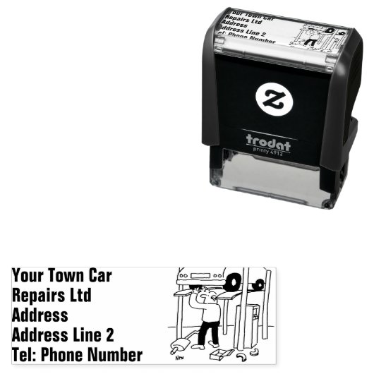 Tampon Auto-encreur Car Repairs & Servicing Garage (En situation)