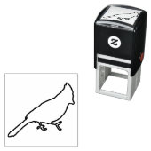 Tampon Auto-encreur Cardinal masculin contour en caoutchouc (En situation)