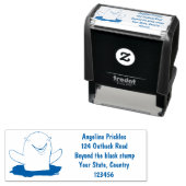 Tampon Auto-encreur Caricature adorable de marsouin (En situation)