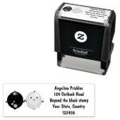 Tampon Auto-encreur Caricature de chaux de citron joyeux (En situation)