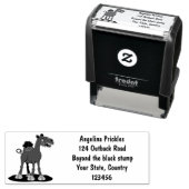 Tampon Auto-encreur Caricature de dromadaire joyeux et souriant (En situation)