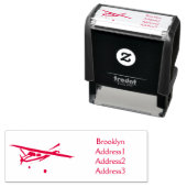 Tampon Auto-encreur Caricature de l'avion à train de vélo (En situation)