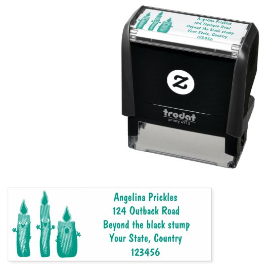 Tampon Auto-encreur Caricature en trois chandelles mignonnes (En situation)