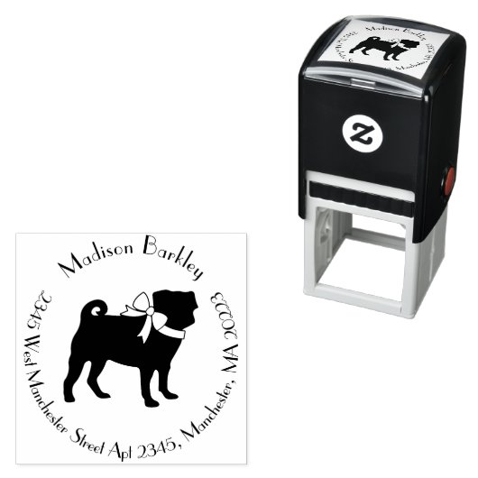 Tampon Auto-encreur Carlin Chien mignon (En situation)