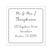 Tampon Auto-encreur Carré d'adresse de la ligne de retour de script in (Design)