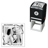 Tampon Auto-encreur Carré   de cadre photo Mariage (En situation)