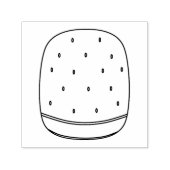 Tampon Auto-encreur Carré Watermelon Slice Line Art (Design)