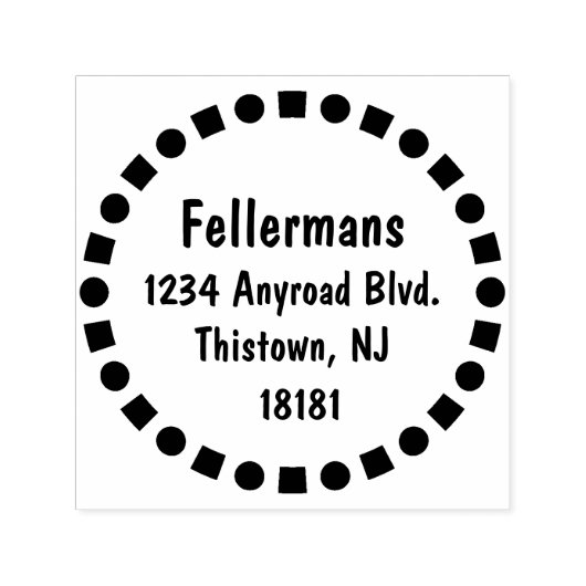 Tampon Auto-encreur Carrés et cercles (Design)