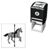 Tampon Auto-encreur Carrousel / Cheval de jogging (En situation)