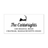 Tampon Auto-encreur Carte Cape Cod | Mariage Massachusetts (Design)