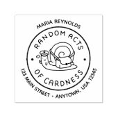 Tampon Auto-encreur Carte circulaire Logo Retourner l'adresse auto-enc (Design)