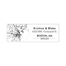 Tampon Auto-encreur Carte de la ville de Boston | Adresse personnalisé