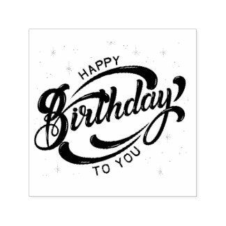 Tampon Auto-encreur Carte postale Joyeuse Anniversaire