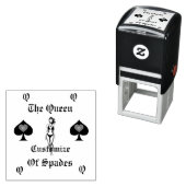 Tampon Auto-encreur Carte Tarot Queen of Spades Thunder_Cove (En situation)
