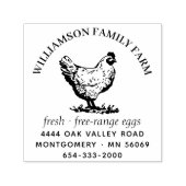 Tampon Auto-encreur Carton d'oeuf classique Adresse de retour / Timbre (Design)