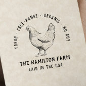 Tampon Auto-encreur Carton d'oeuf de ferme rustique personnalisé