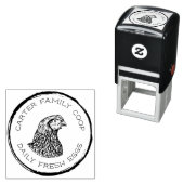 Tampon Auto-encreur Carton d'oeuf frais de ferme rustique familiale (En situation)