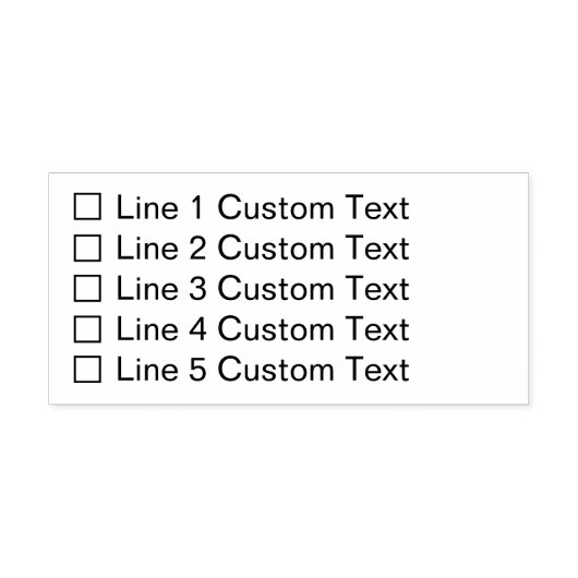 Tampon Auto-encreur Case à cocher Entreprise 5 lignes personnalisée tr (Design)