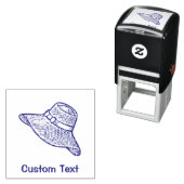 Tampon Auto-encreur Casquette de paille à main (En situation)