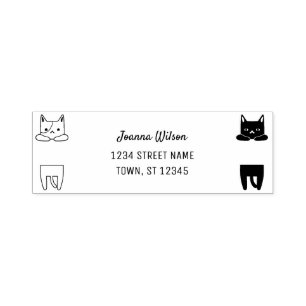 Tampon Auto-encreur Cats Cats Cats Câbles Cachés auto-alimentés Nom