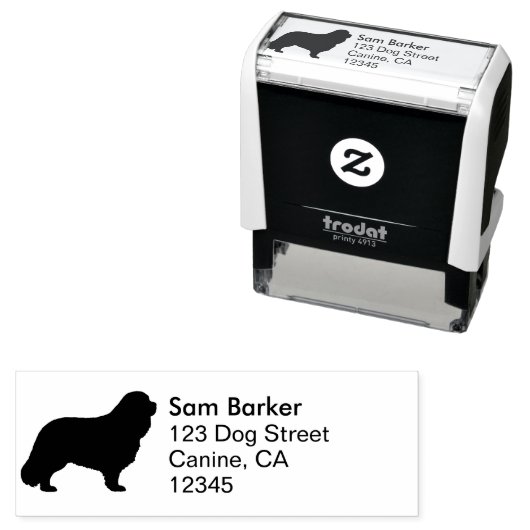 Tampon Auto-encreur Cavalier King Charles Spaniel Adresse de retour (En situation)