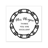 Tampon Auto-encreur Ccrayons encerclés enseignants excellence Timbre e (Design)