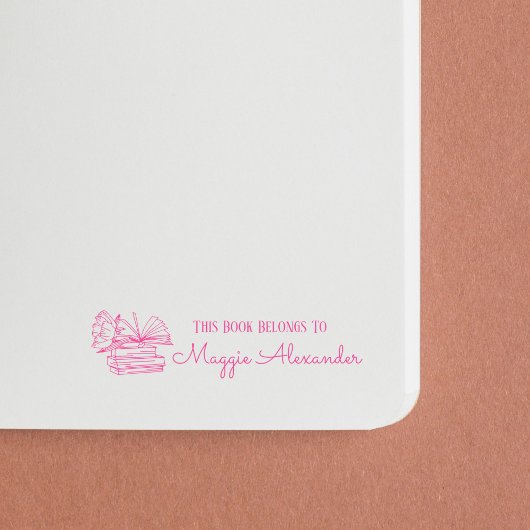 Tampon Auto-encreur Ce Livre Appartient À Nommer Plaque