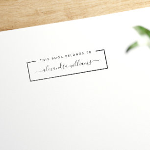 Tampon Auto-encreur Ce Livre Appartient À   Plaque d'enregistrement de