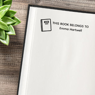 Tampon Auto-encreur Ce livre appartient à Simple Name