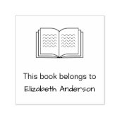 Tampon Auto-encreur Ce livre appartient à votre nom (Design)