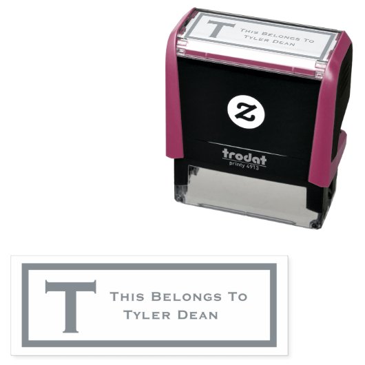 Tampon Auto-encreur Cela appartient à l'élément d'organisation personn (En situation)